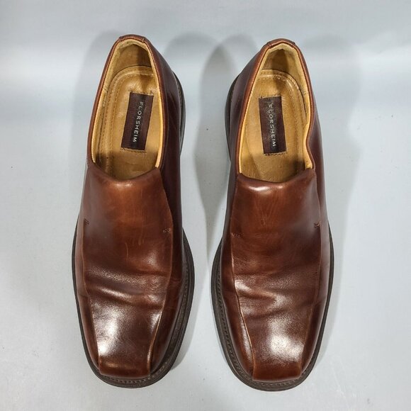 Florsheim Brown Leather Bike Toe Slip On Loafer Dress Shoes Men\'s Size 9M main image 5